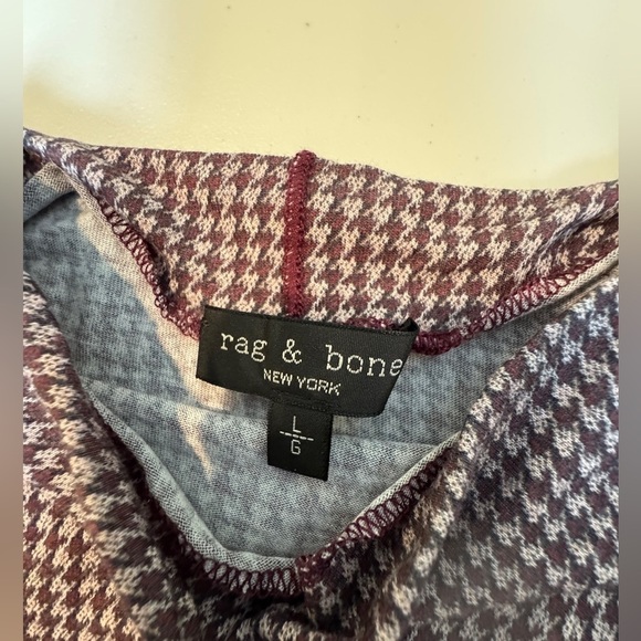 rag & bone Tops - Title:
Rag & Bone Shaw Dogtooth Turtleneck Blouse - Purple Multi, Size Large